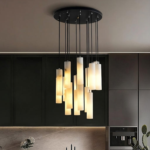 16-Pendant Marble Light Fixture.