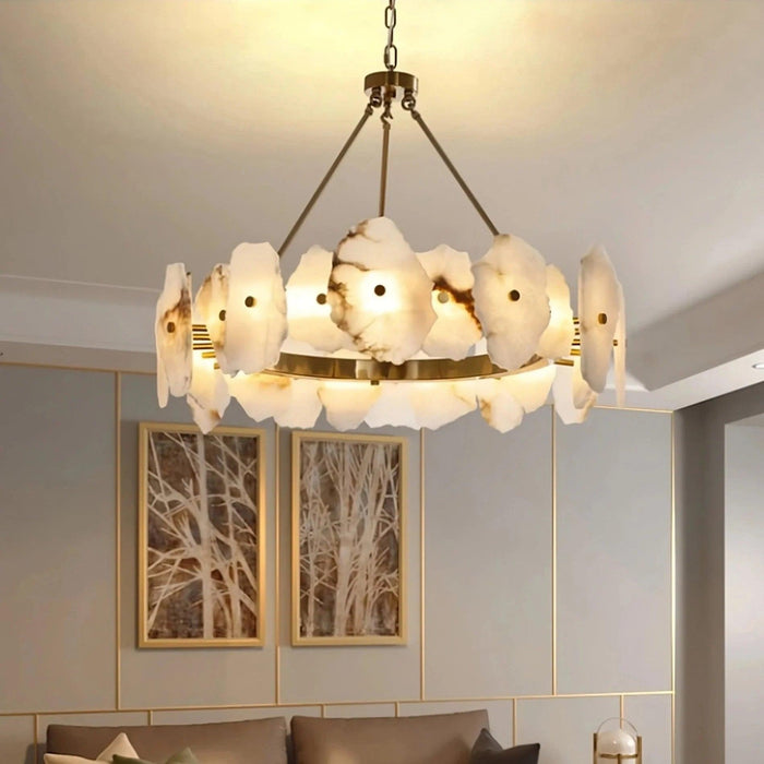 Natural Marble Modern Chandelier-DWHOME