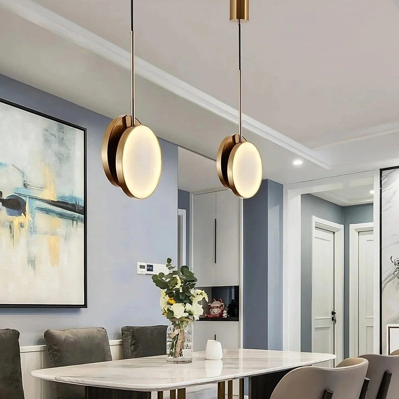 Modern Marble & Brass Light Fixture-DWHOME