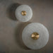 Moonshade Natural Marble Disc Wall Sconce.