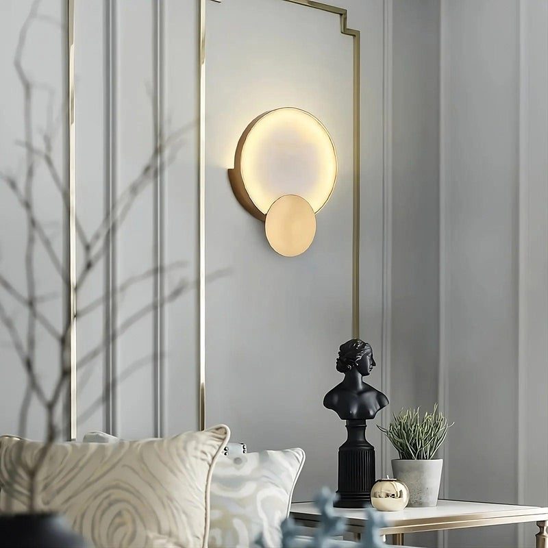 Modern Marble & Brass Light Fixture-DWHOME