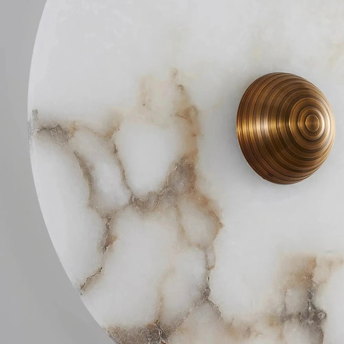 Moonshade Natural Marble Disc Wall Sconce.