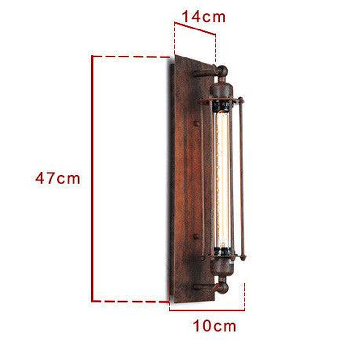 Long Pencil Cage Industrial Retro Wall Light-DWHOME