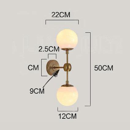 Ritz Duo Brass Fitting Milky White Glass Shade Wall Light.