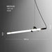 Sasaki Minimalist Linear Suspension Pendant Light.