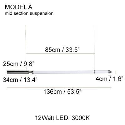 Solo Minimalist Strip Line Pendant Light.