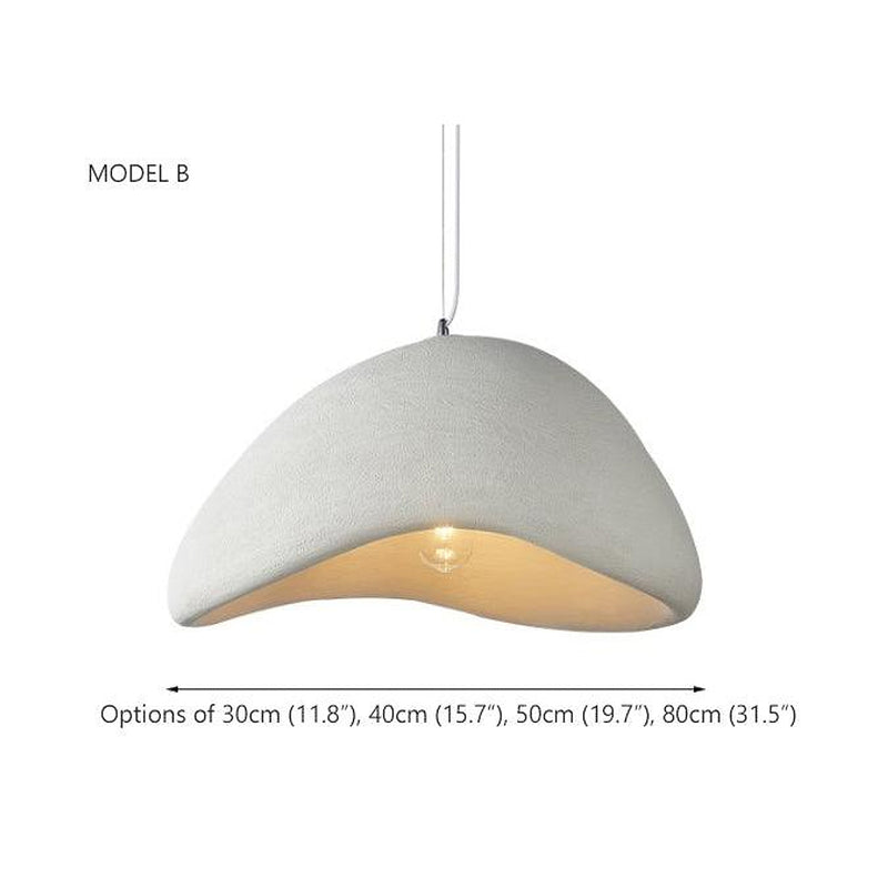 Stucco textured pebble stone plaster pendant light-DWHOME