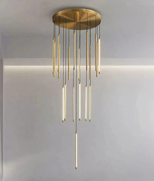 Grande Brass Entryway Pendant Light Fixture.