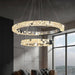 Bacci 2-Tier Crystal Ceiling Chandelier.