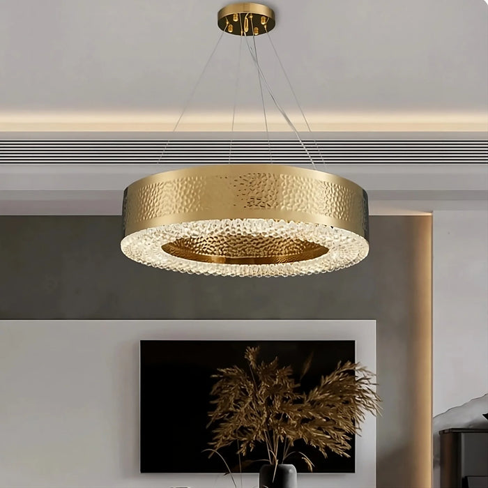 Giovanni Gold Plated Crystal Chandelier.