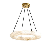 20" Natural Marble Wheel Chandelier-DWHOME