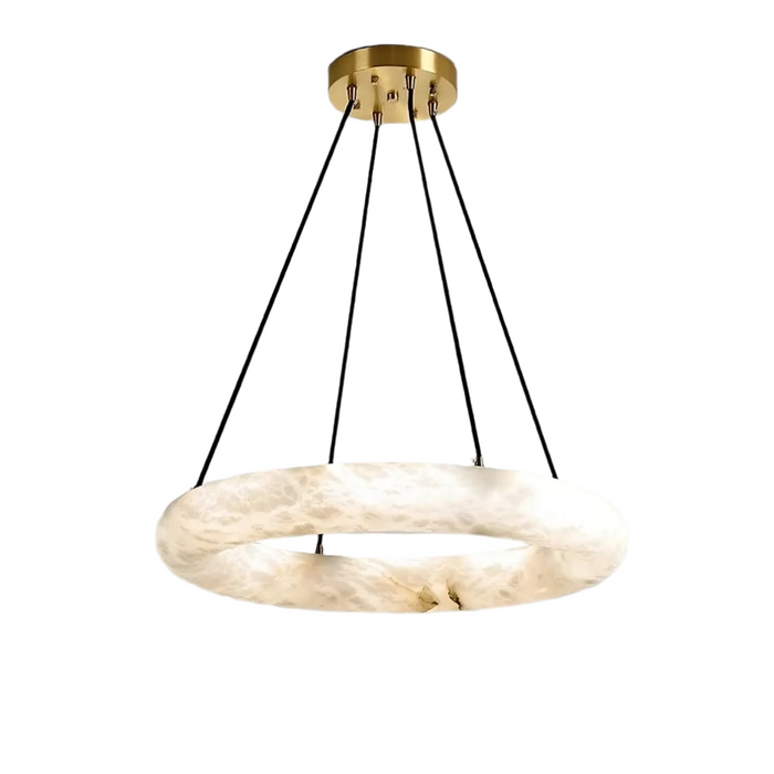20" Natural Marble Wheel Chandelier-DWHOME