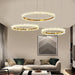 Capri 3-Ring Crystal Chandelier.