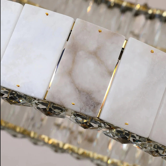 Marble & Crystal Modern Chandelier.