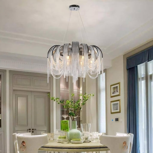 Cadena Chain Tassel Modern Chandelier.