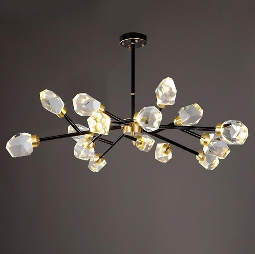 Bari Crystal Branch Chandelier, Black.