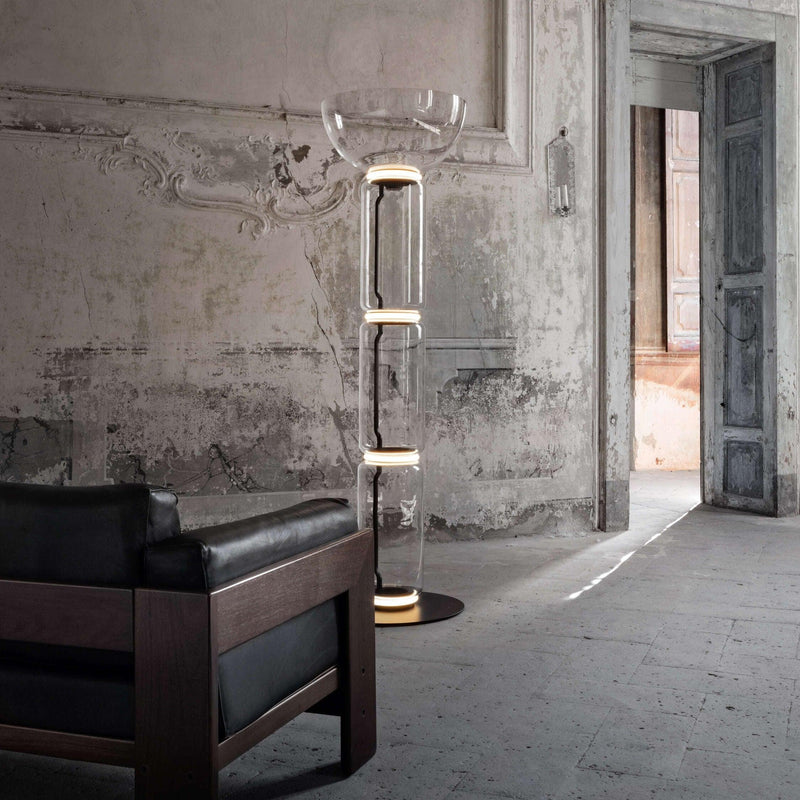Bamboo Glass Floor Lamp-DWHOME