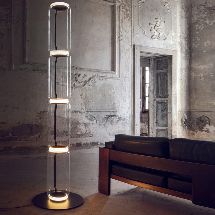 Bamboo Glass Floor Lamp - DWHOME