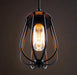 Pear Caged Bulb Industrial Pendant Light.