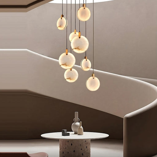 Moonshade Natural Marble Pendant Light Fixture.