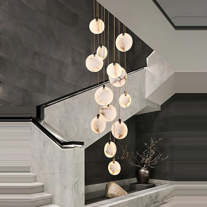 Moonshade Natural Marble Pendant Light Fixture-DWHOME