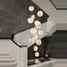 Moonshade Natural Marble Pendant Light Fixture-DWHOME