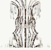IRON & CRYSTAL ROUND CHANDELIER-DWHOME