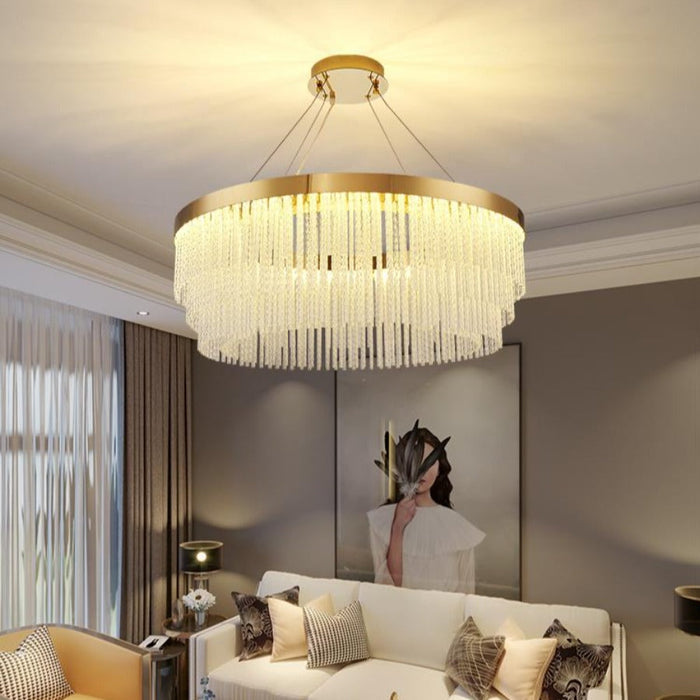 Ivetri Glass Modern Chandelier.