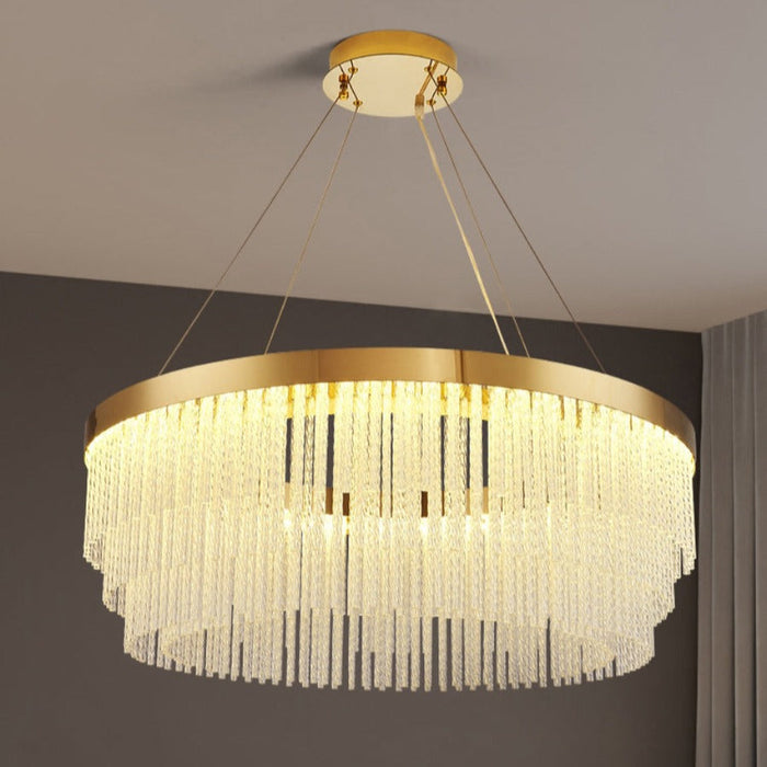 Ivetri Glass Modern Chandelier.