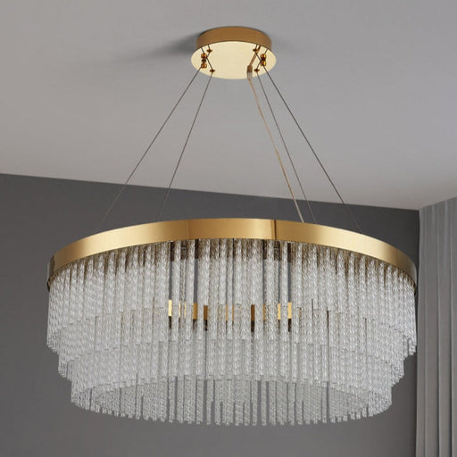 Ivetri Glass Modern Chandelier.