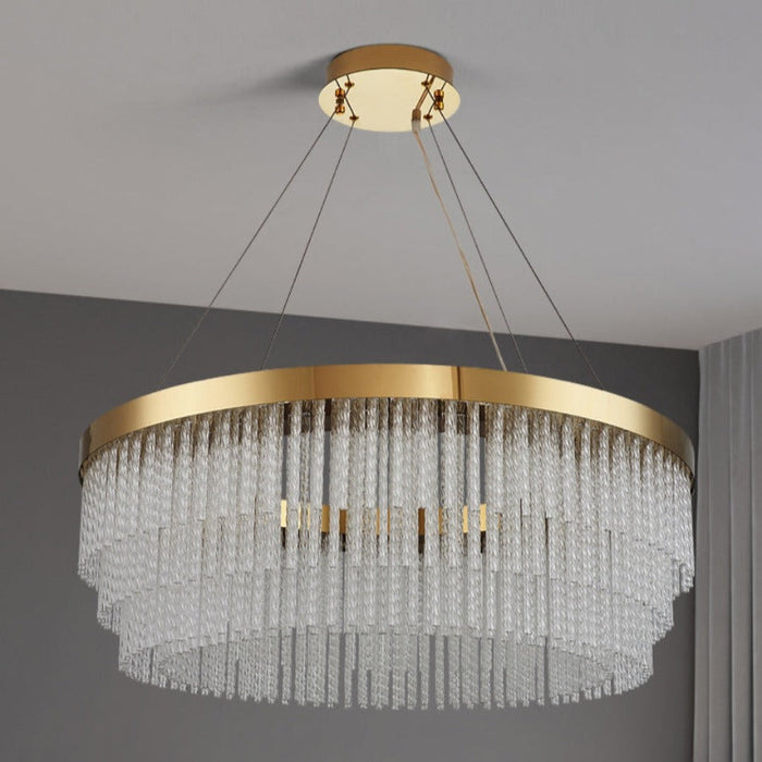 Ivetri Glass Modern Chandelier.