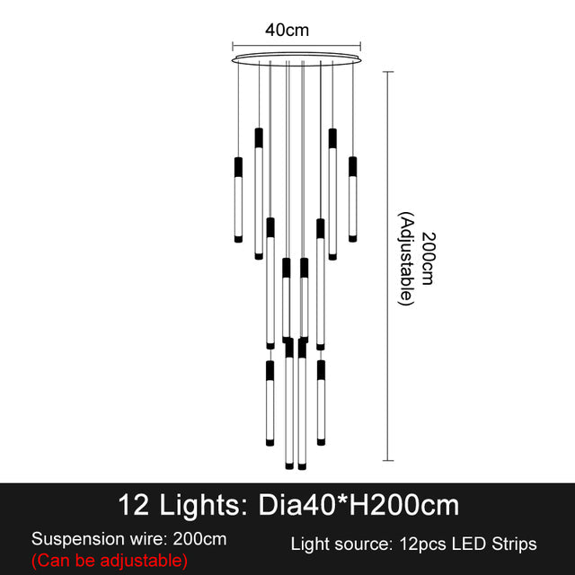 La Barra Duplex Staircase Foyer Chandelier.