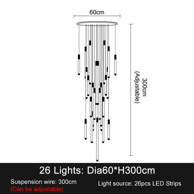 La Barra Duplex Staircase Foyer Chandelier.