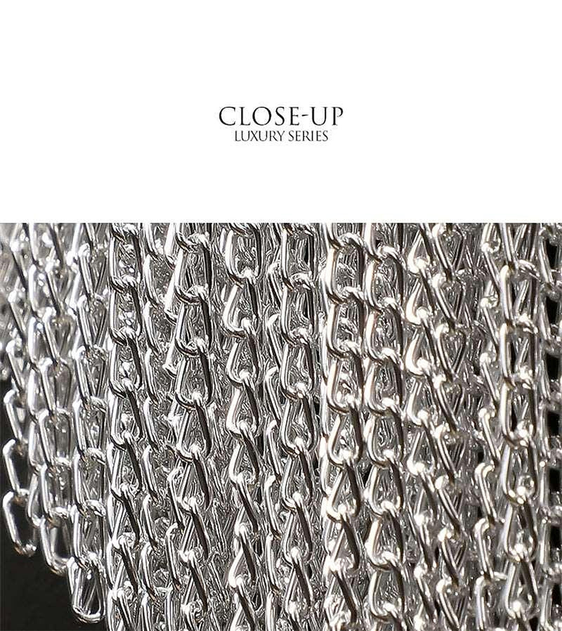 Cadena Aluminum Chain Tassel Wall Sconce-DWHOME