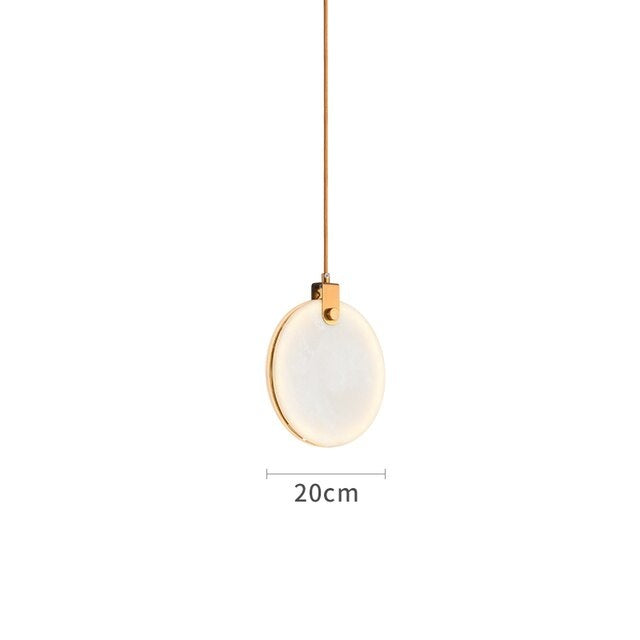 Moonshade Natural Marble Kitchen Island Light Fixture.