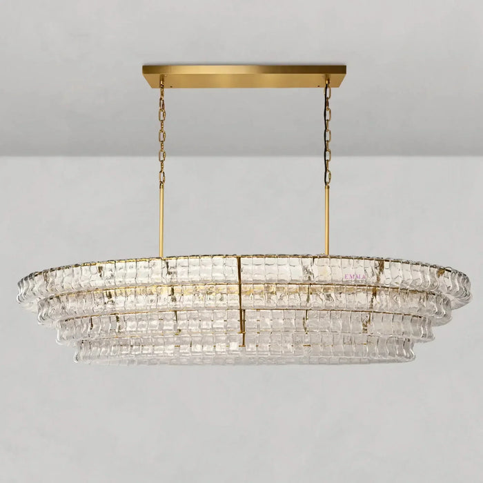 Ghiaccio Oval Chandelier 54''65''-DWHOME