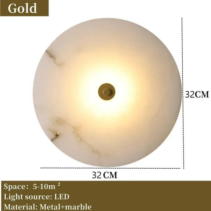 Moonshade Natural Marble Wall Sconce-DWHOME
