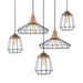 Sangkar Metal Cage Pendant Light With Wooden Base.