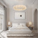 24-47 Inch Round Clear Geode Quartz Crystal Ring Pendant Light Modern Chandelier for Living Room-DWHOME