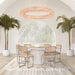 24-47 Inch Round Clear Geode Quartz Crystal Ring Pendant Light Modern Chandelier for Living Room-DWHOME