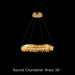 36 Inch Round Modern Chandelier Brass & Clear Geode Quartz Crystal Hanging Light-DWHOME