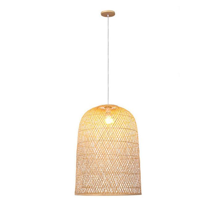 Kandang Rattan Wicker Bamboo Cage Pendant Light.