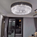 Stainless Steel LED Crystal Chandelier.