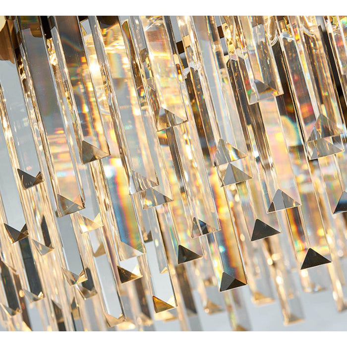 Stainless Steel LED Crystal Chandelier.