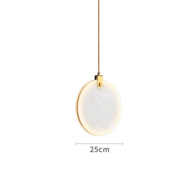 Moonshade Natural Marble Kitchen Island Light Fixture.