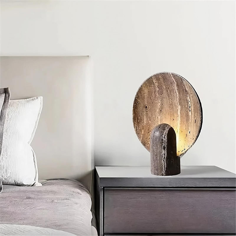 Natural Travertine Table Lamp-DWHOME
