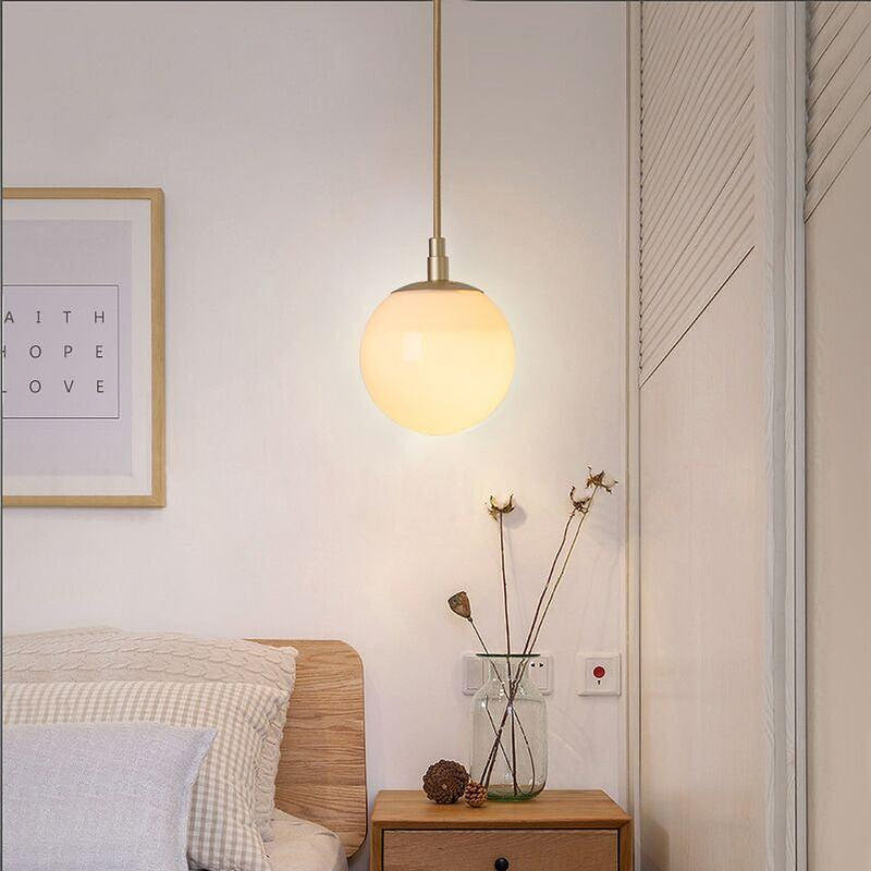 Ritz Single Head Brass Coloured Pendant Light-DWHOME