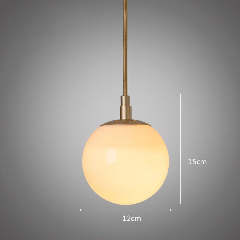 Ritz Single Head Brass Coloured Pendant Light-DWHOME
