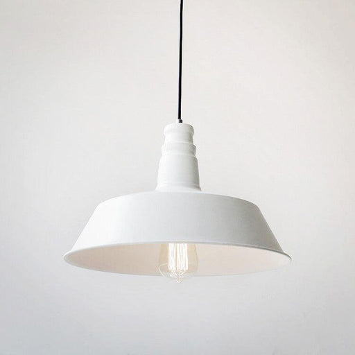 Vintage Industrial Pendant Light In White Colour - DWHOME