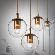 Ritz Single Head Brass Coloured Pendant Light-DWHOME